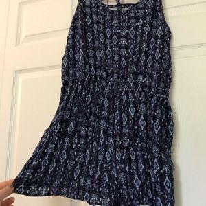 Blue printed romper